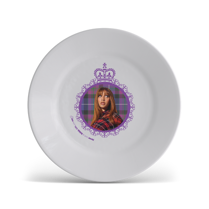 Never Met a British Girl Plate White