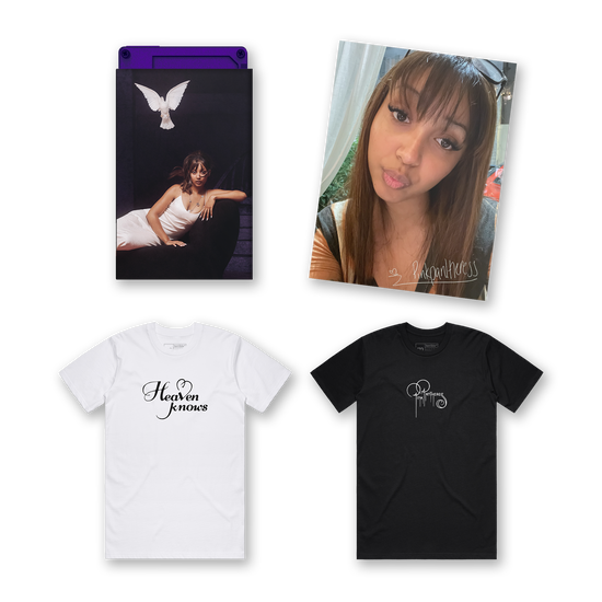 'Heaven Knows' Cassette + T-Shirts Bundle (Signed)