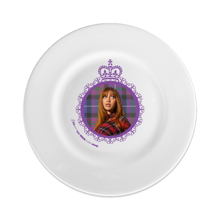 Never Met a British Girl Plate White