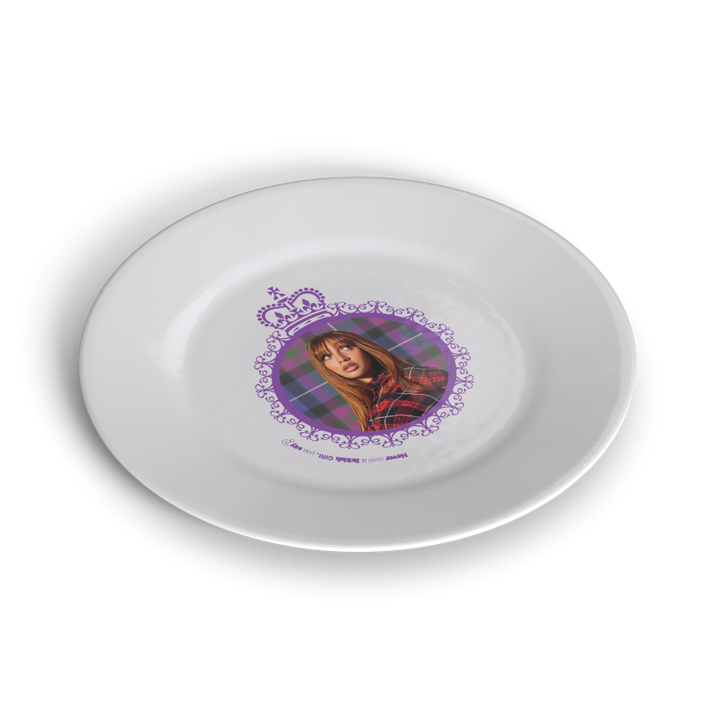 Never Met a British Girl Plate White
